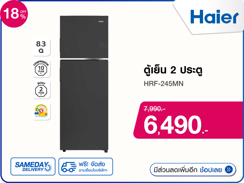 ตู้เย็น 2 ประตู HAIER