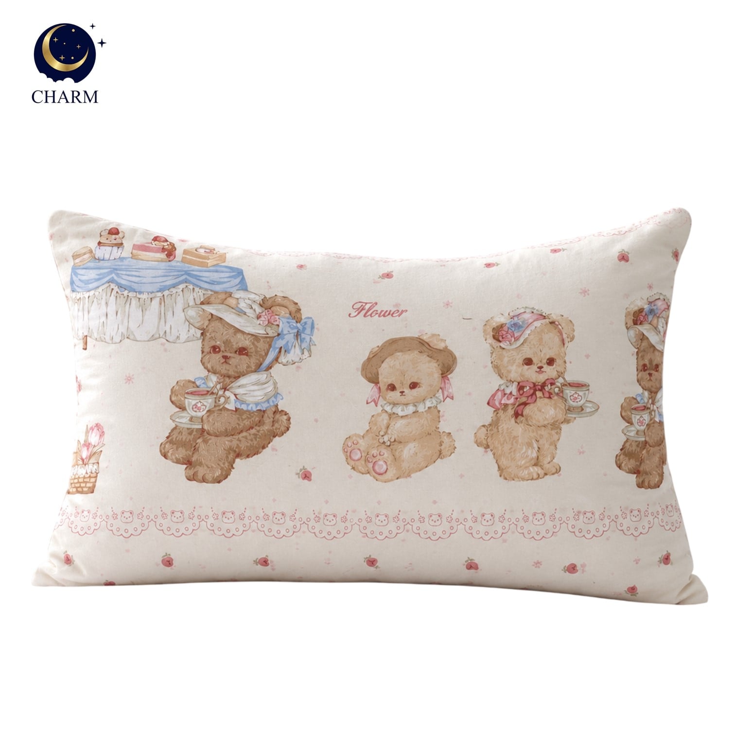 หมอนหนุน CHARM BABY TEDDY 17X27 นิ้ว_0