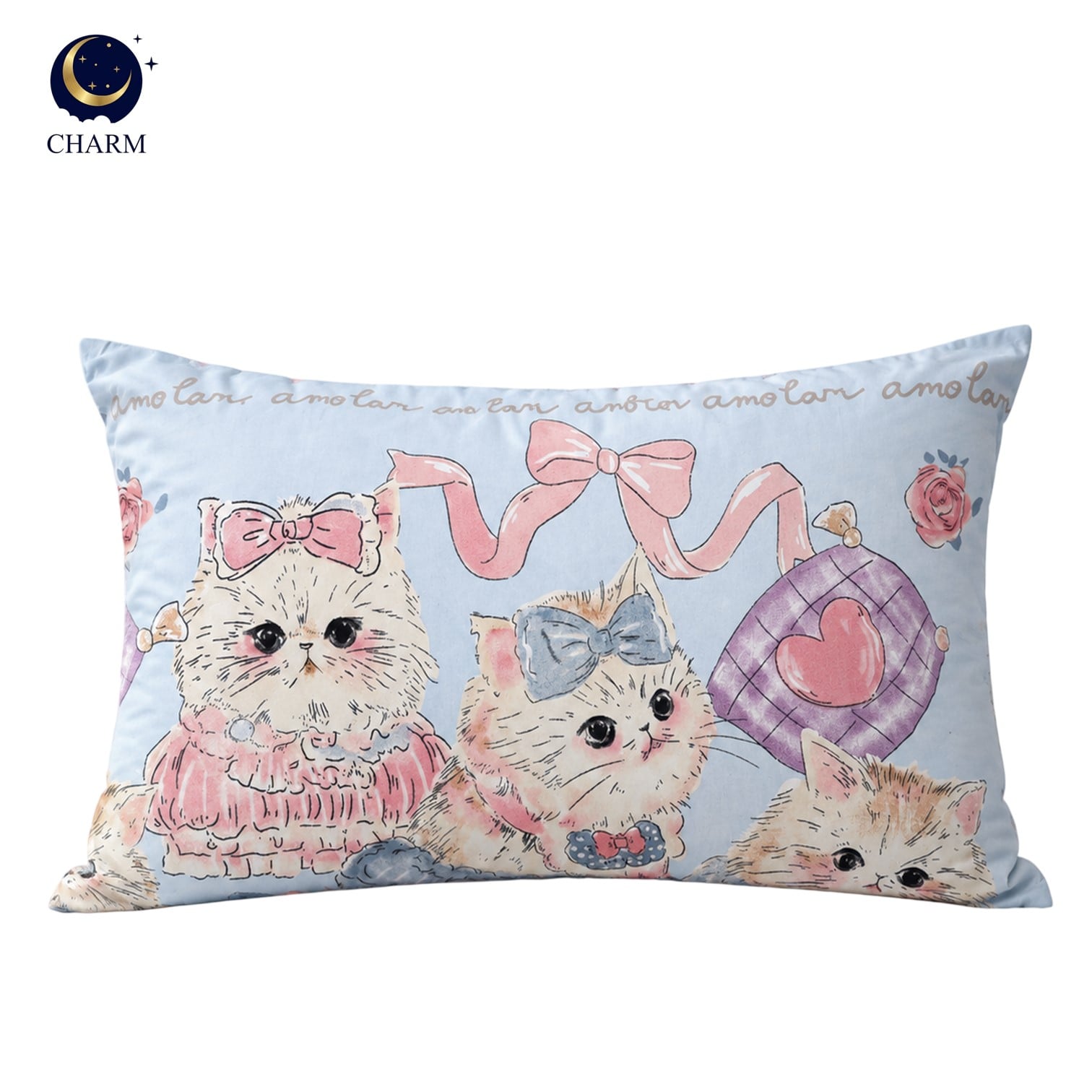หมอนหนุน CHARM KITTY CAT 17X27 นิ้ว_0