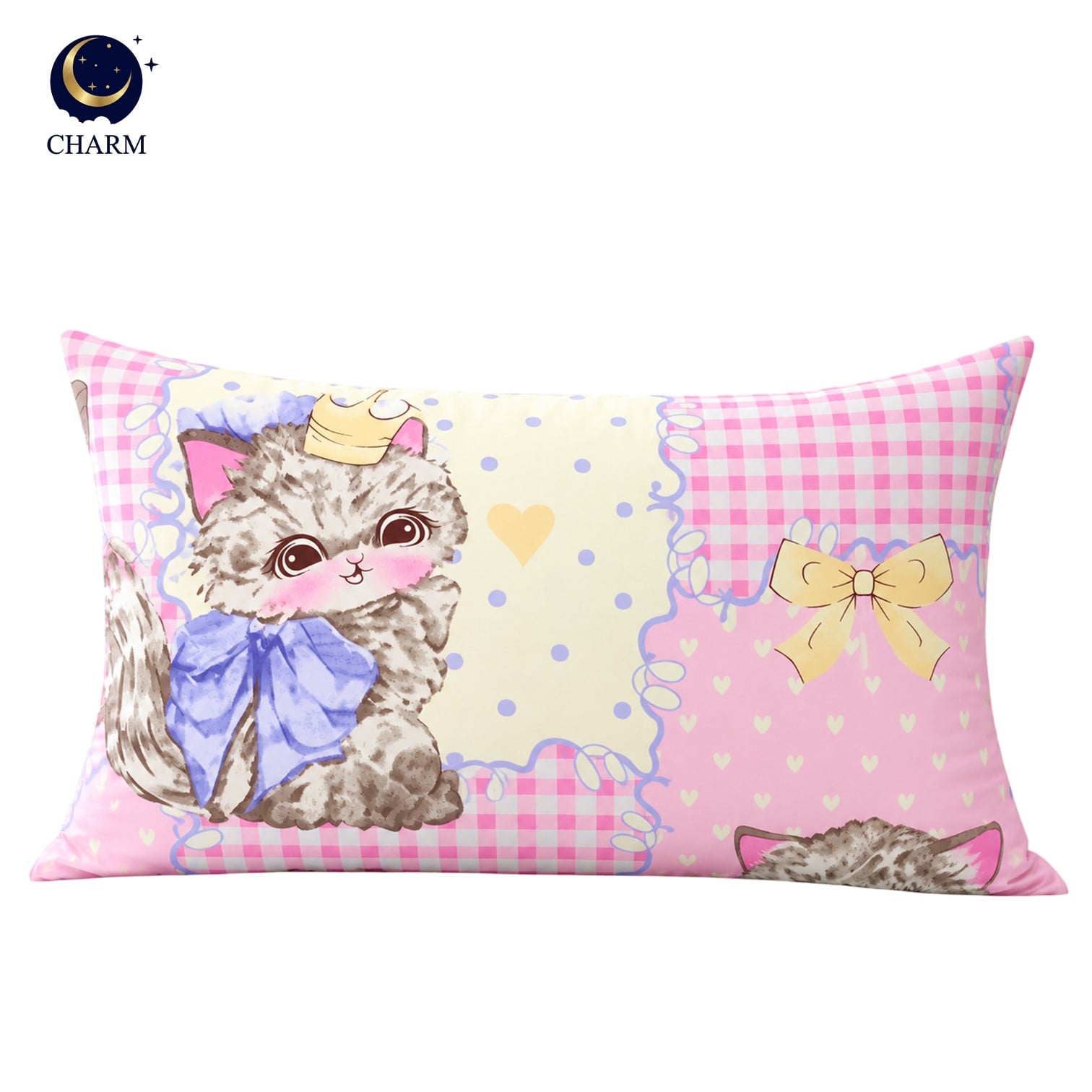 หมอนหนุน CHARM PINK KITTY 17X27 นิ้ว_0