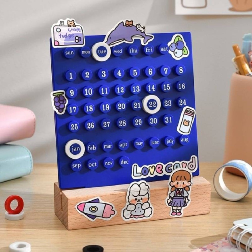 ปฏิทินตั้งโต๊ะ YFACTORY DE105858  สีฟ้า_5
