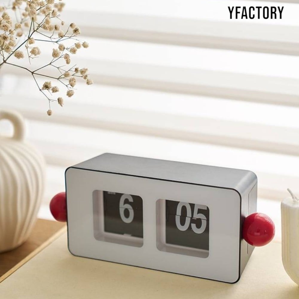 นาฬิกาตั้งโต๊ะ YFACTORY CL122821 สีขาว_2
