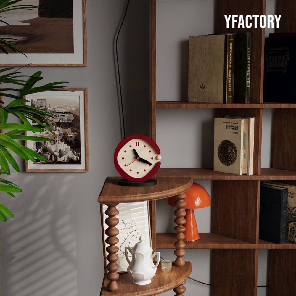 นาฬิกาตั้งโต๊ะ YFACTORY CL124188 สีแดง_2