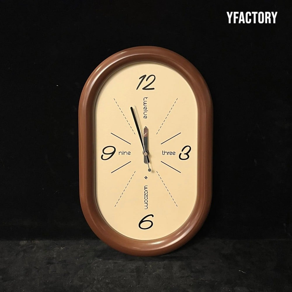 นาฬิกาแขวนผนัง YFACTORY DE117754 สีน้ำตาล_4
