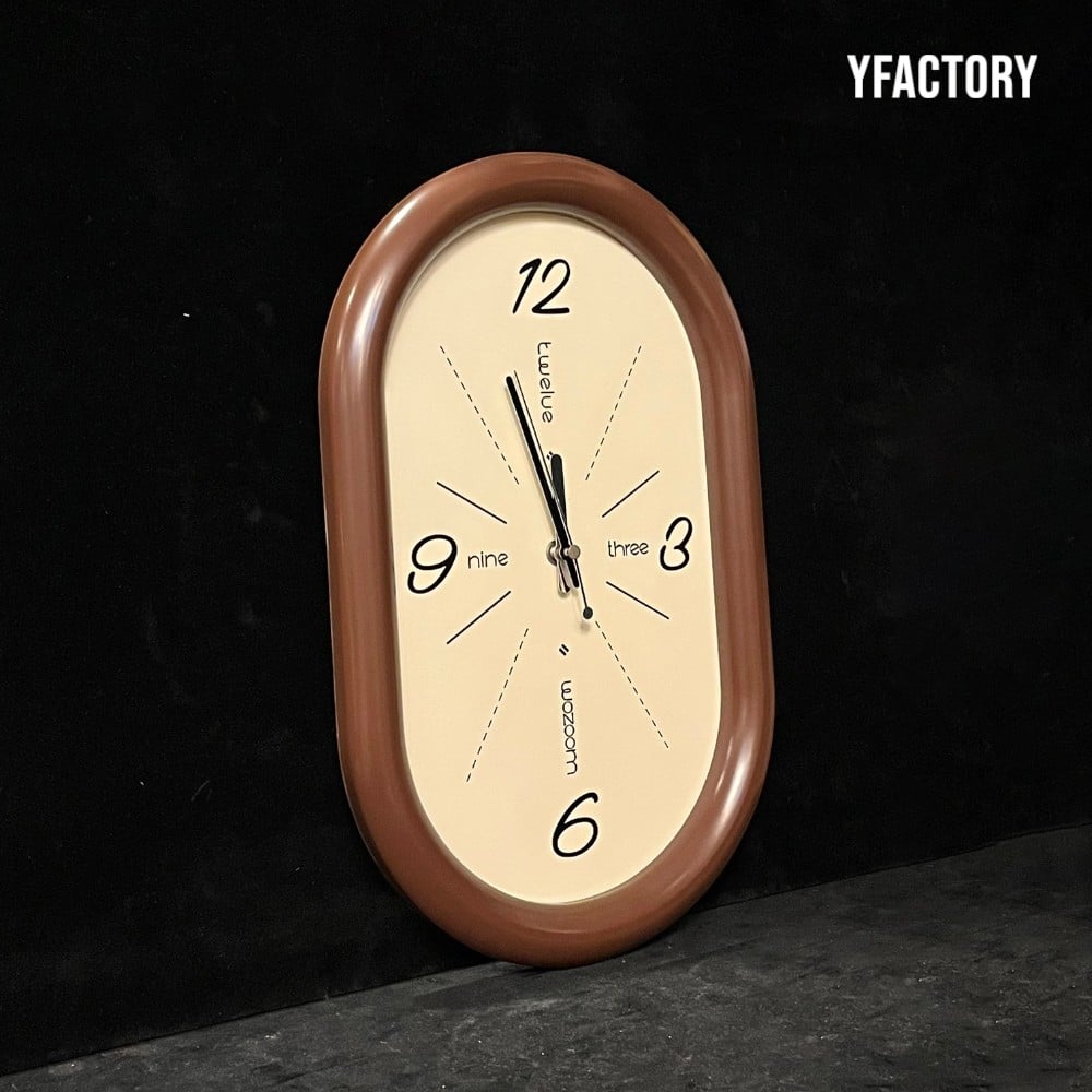 นาฬิกาแขวนผนัง YFACTORY DE117754 สีน้ำตาล_1