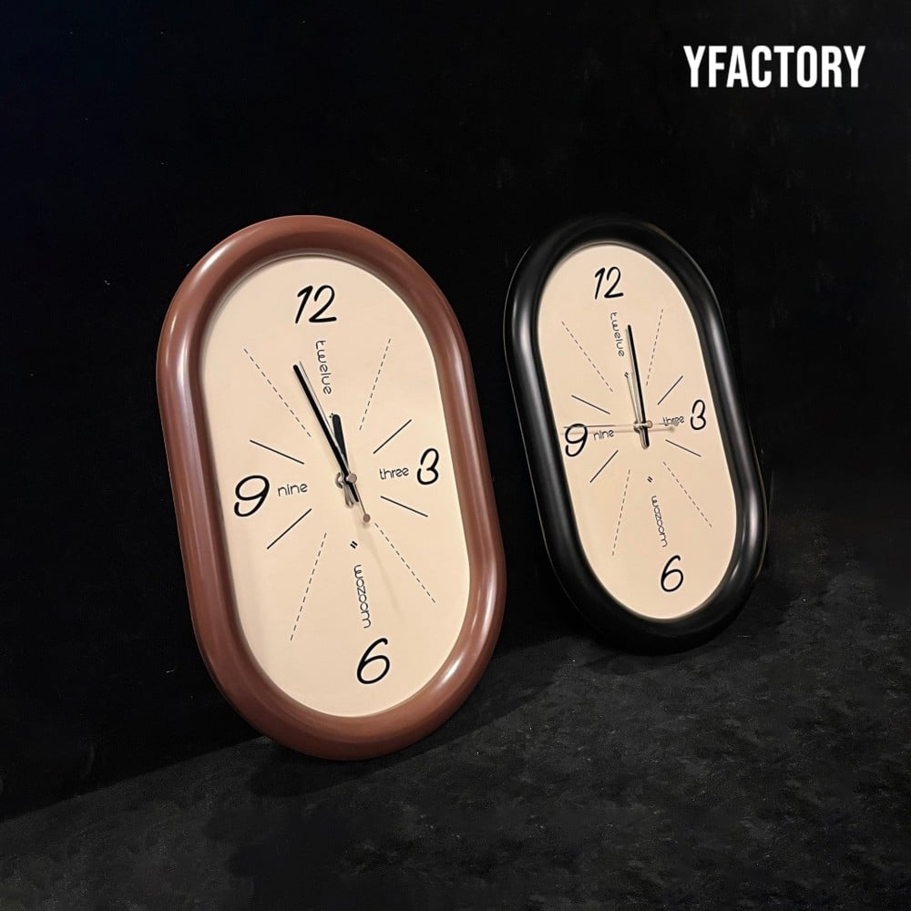 นาฬิกาแขวนผนัง YFACTORY DE117754 สีน้ำตาล_2