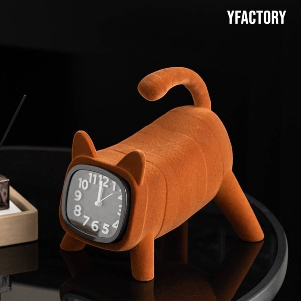 นาฬิกาตั้งโต๊ะ YFACTORY DE119278 สีน้ำตาล_2
