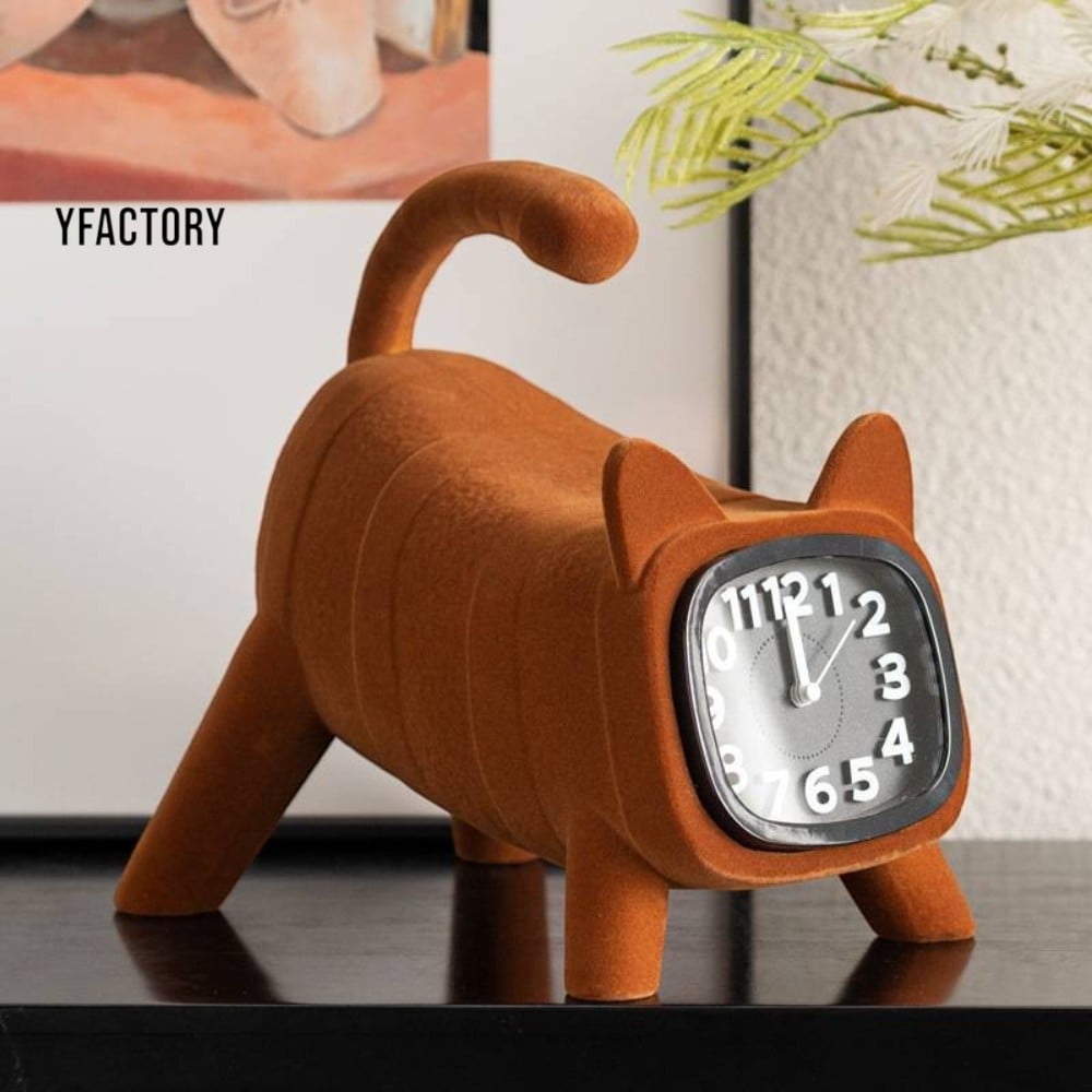 นาฬิกาตั้งโต๊ะ YFACTORY DE119278 สีน้ำตาล_1