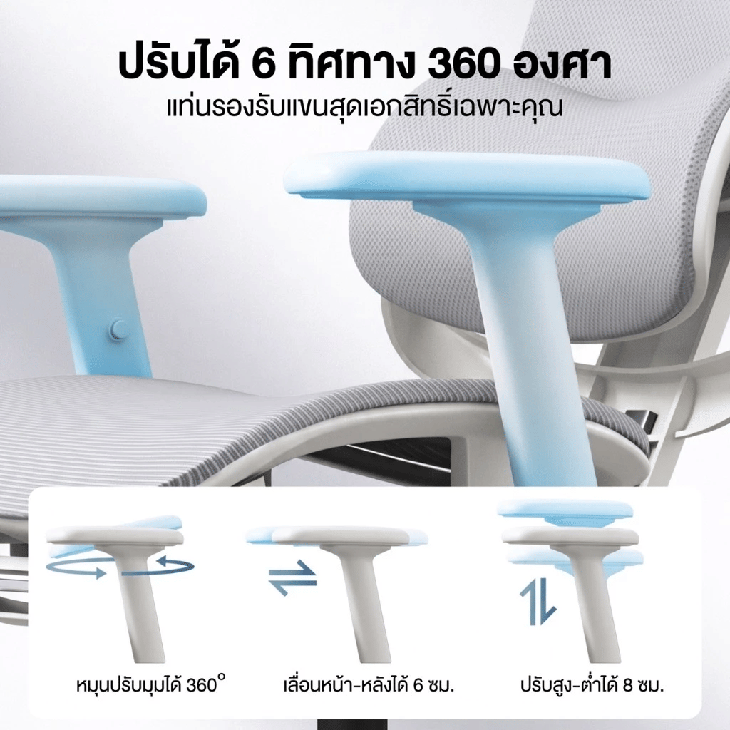 เก้าอี้สุขภาพ ELIFE GC-17 สีดำ มีที่พักเท้า_3